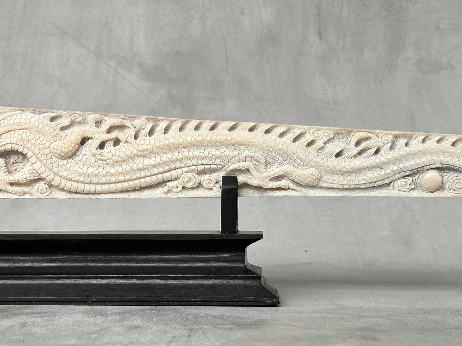 Extra large carved swordfish - Double Dragon motif - 8