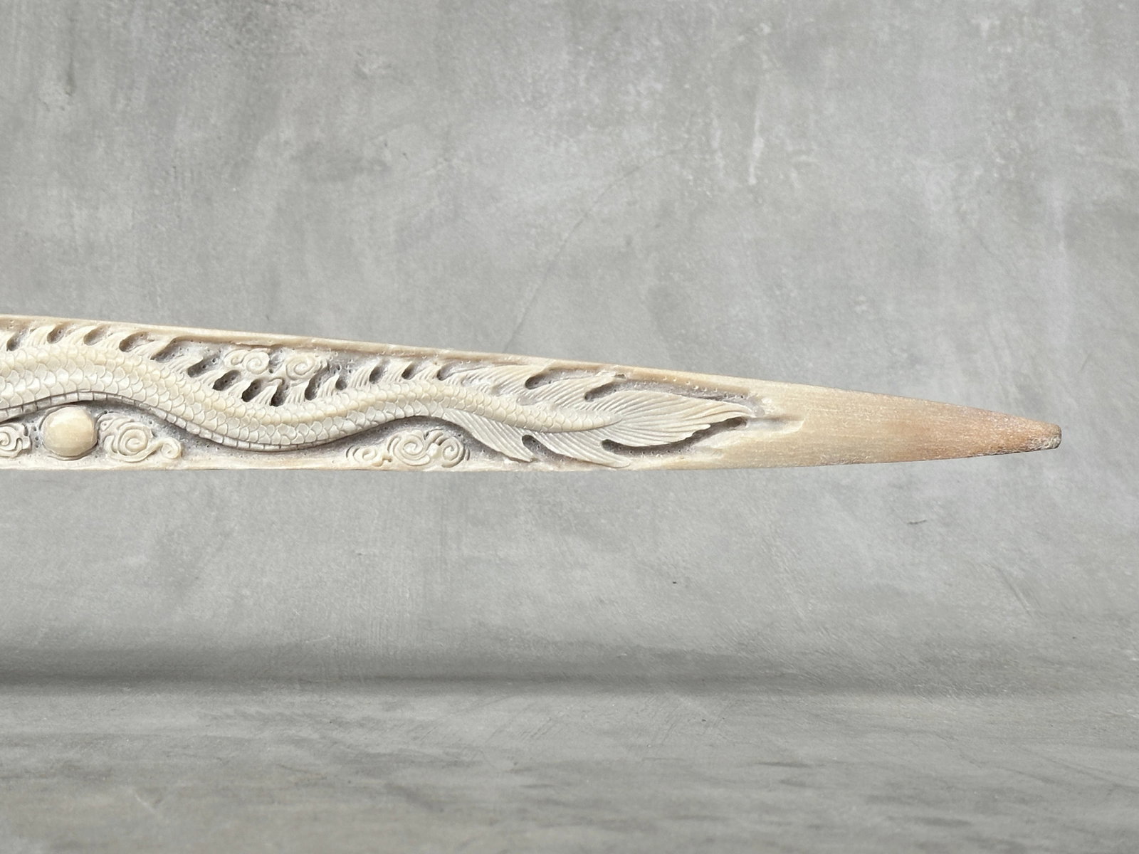 Extra large carved swordfish - Double Dragon motif - 9