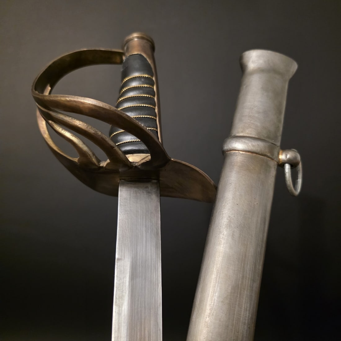 1840 Civil War Era Heavy Cavalry Saber Sword 40" Antique Style Steel Blade - 18