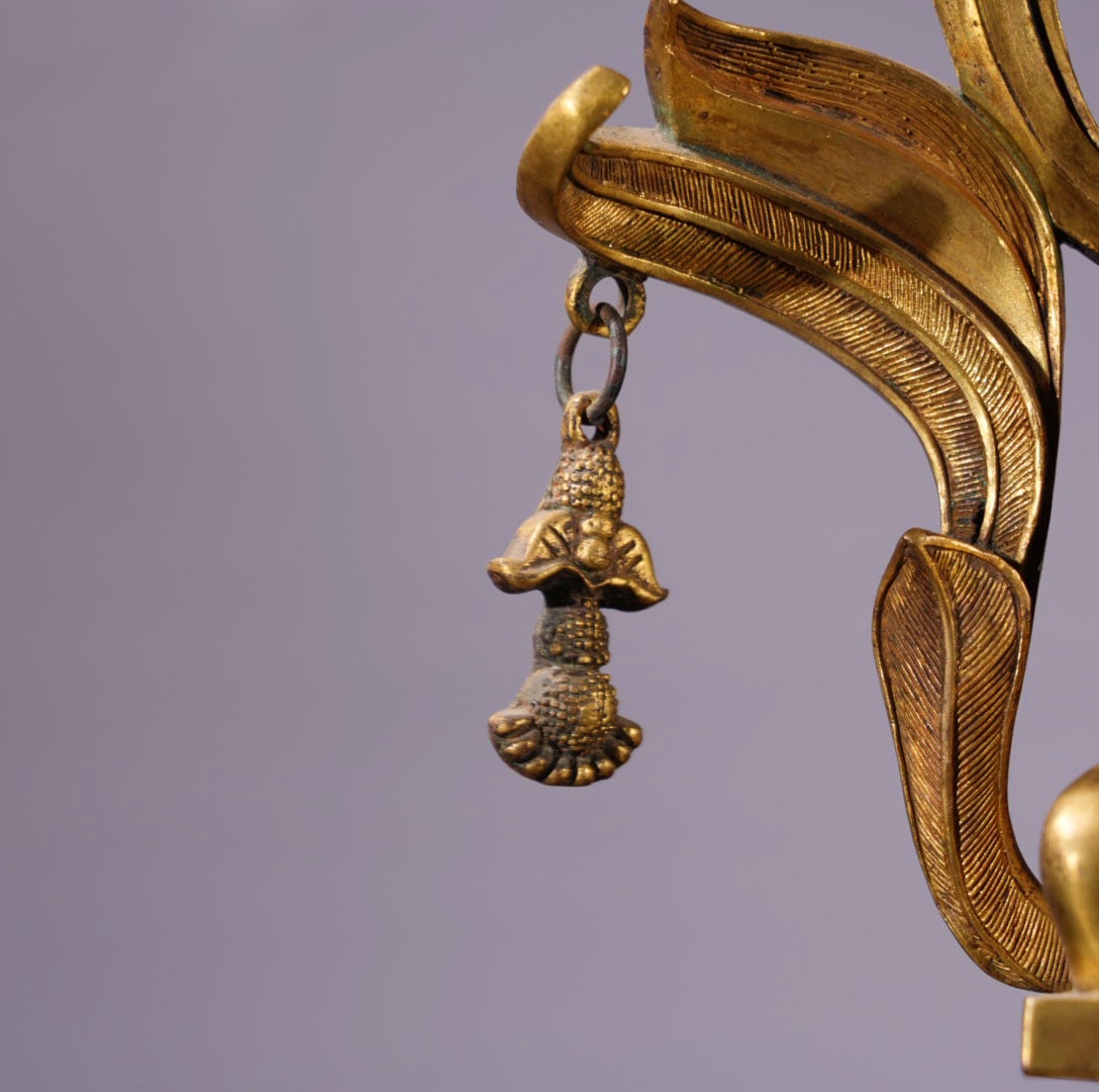 Old Gilt Gold Bronze Buddha Statue - 6