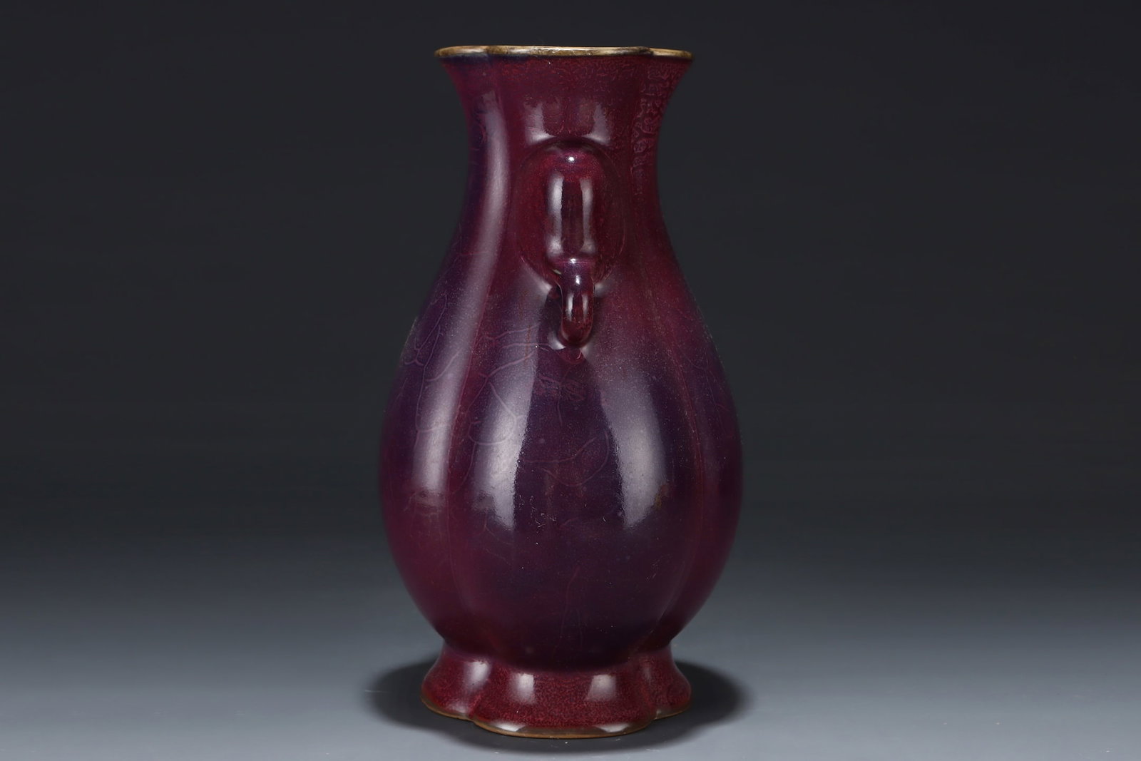Old Variable Glaze Jun Kiln Porcelain Vase w Box - 2