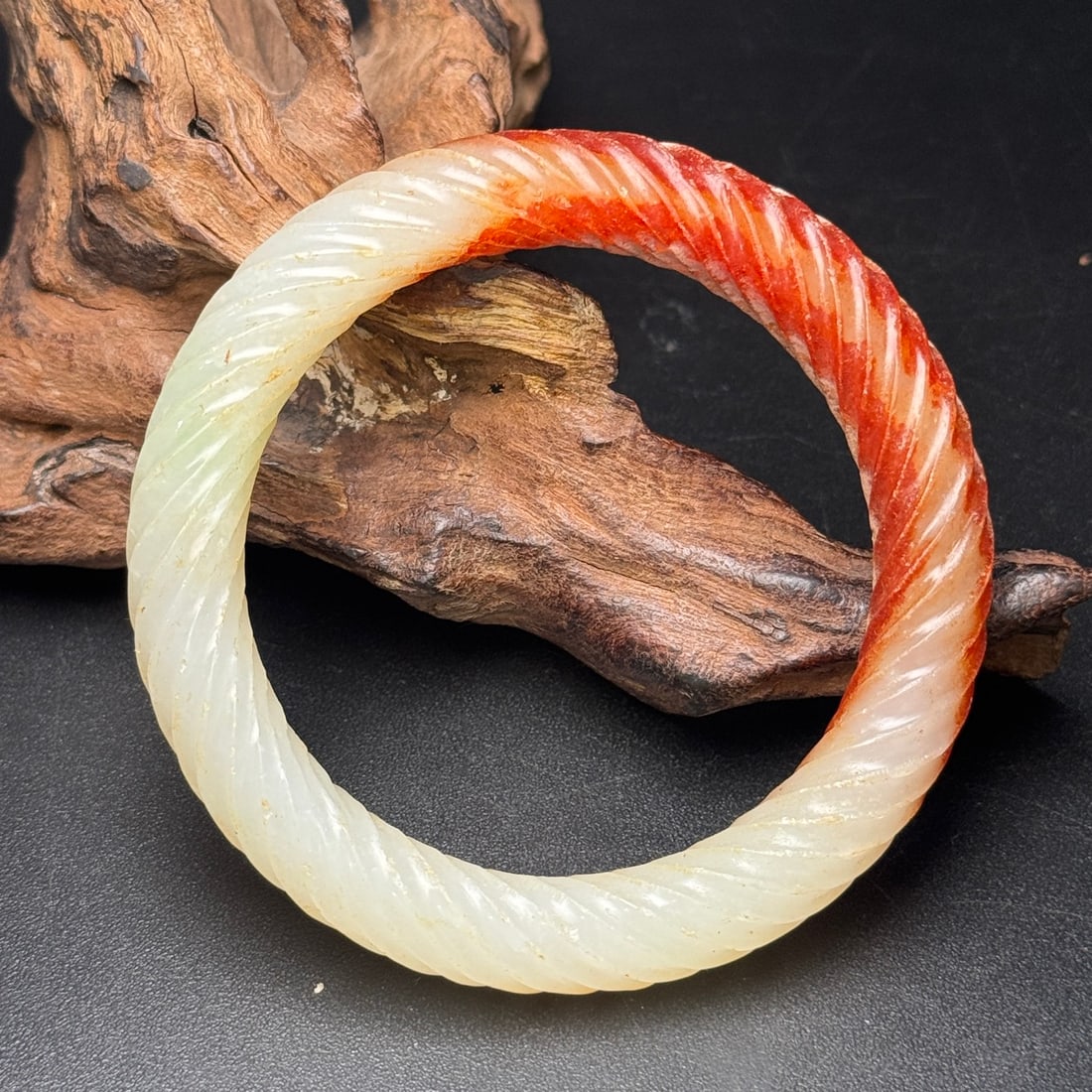 Inside Diameter 56mm Hetian Jade Bracelet - 3