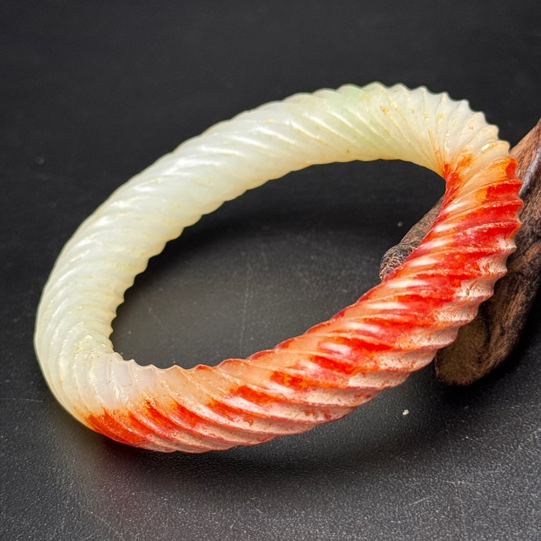 Inside Diameter 56mm Hetian Jade Bracelet - 5