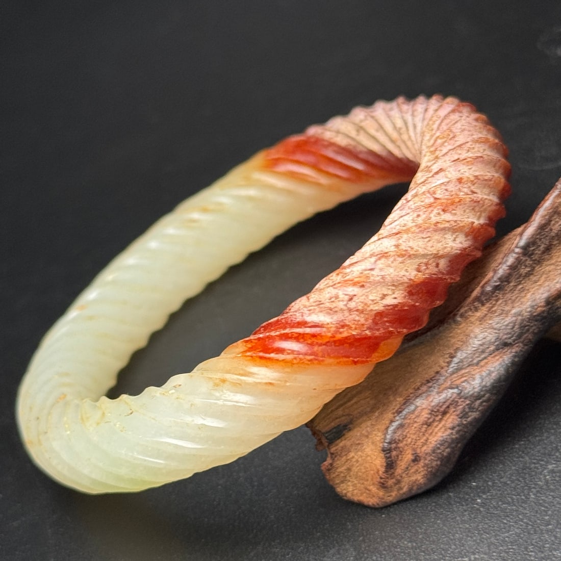Inside Diameter 56mm Hetian Jade Bracelet - 7