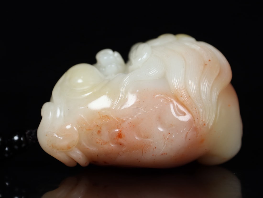 Shoushan Soapstone Hand Carved Lion Pendant - 3