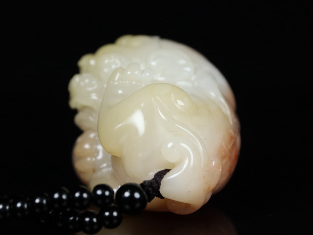 Shoushan Soapstone Hand Carved Lion Pendant - 4