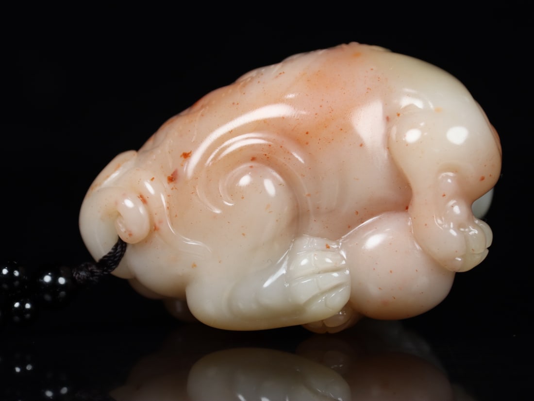 Shoushan Soapstone Hand Carved Lion Pendant - 6