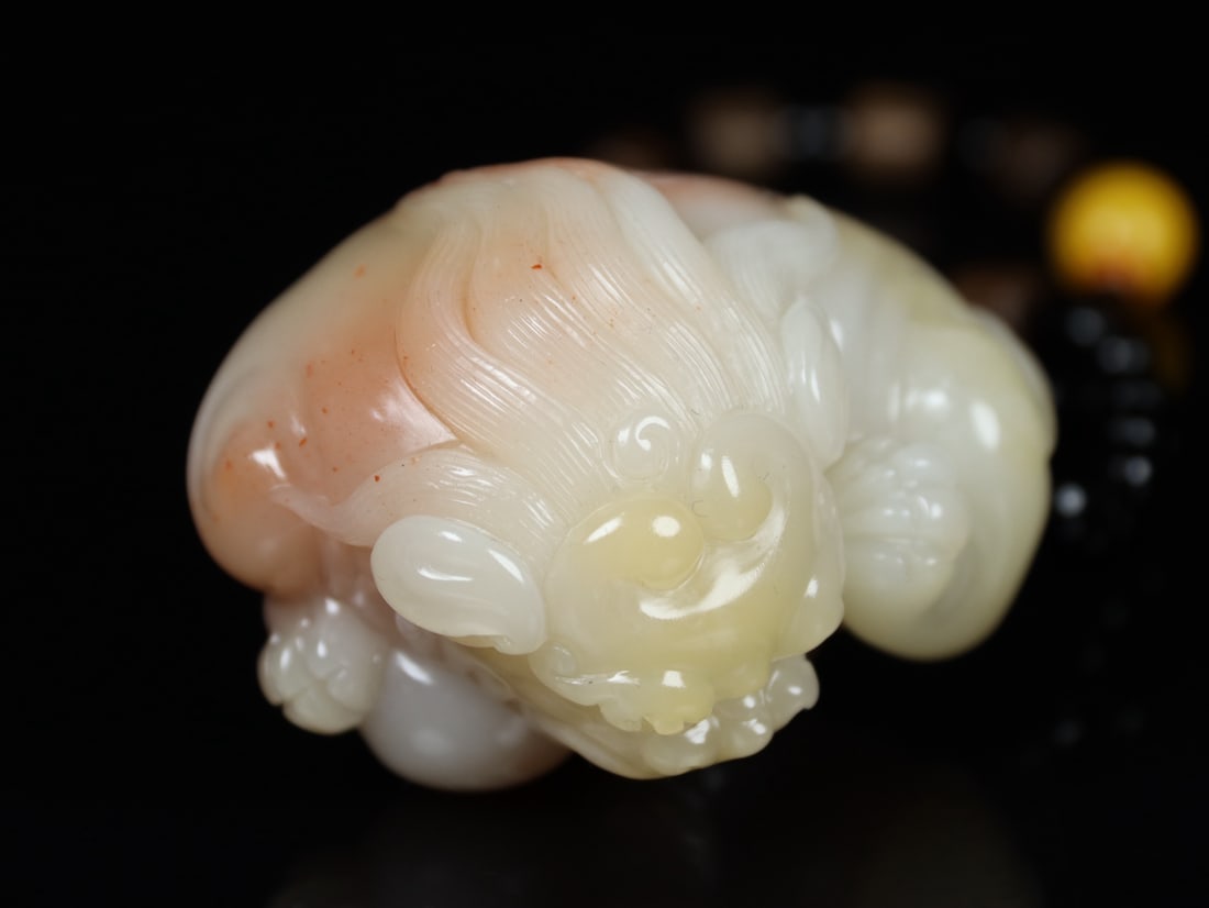 Shoushan Soapstone Hand Carved Lion Pendant - 9