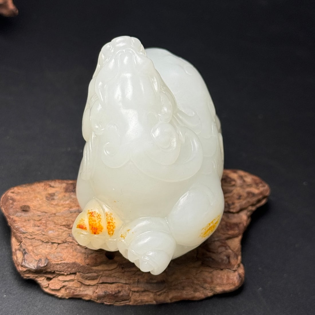 Old Hetian Jade Hand Carved Beast Statue - 5
