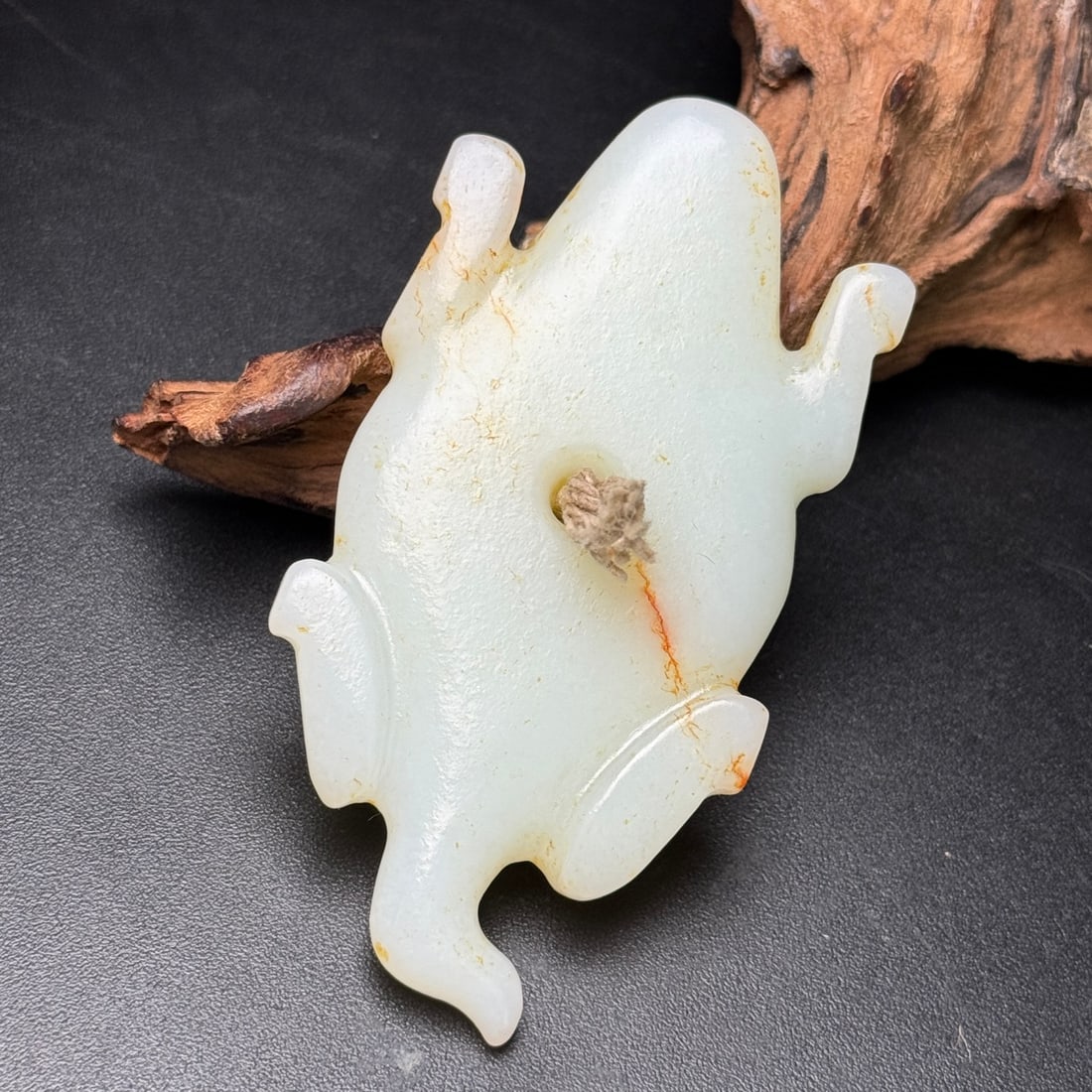 Old Hetian Jade Pendant - Frog - 3