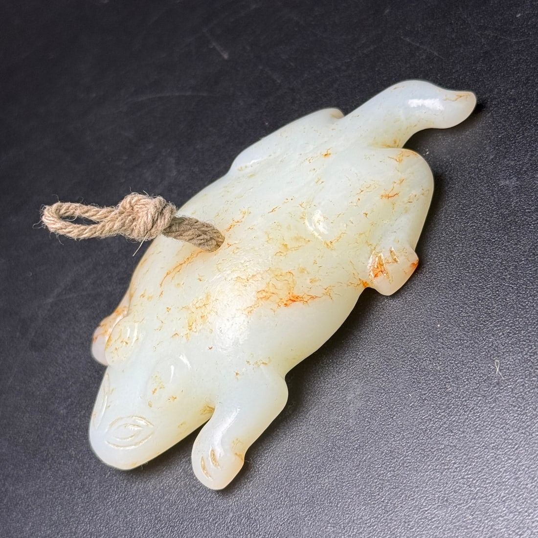Old Hetian Jade Pendant - Frog - 5