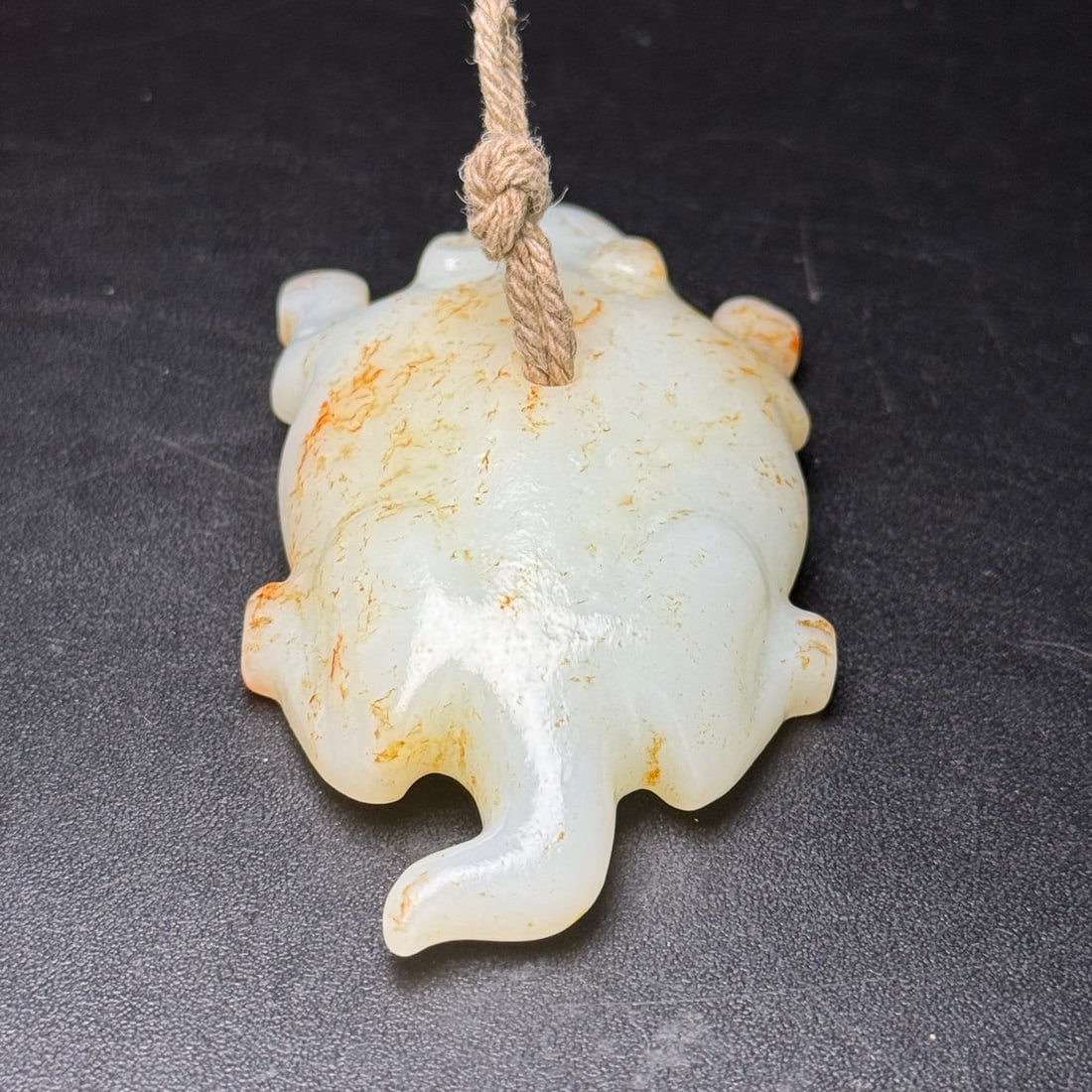 Old Hetian Jade Pendant - Frog - 7