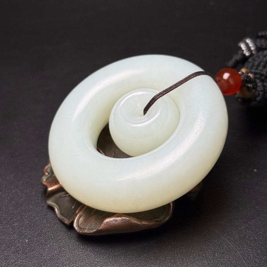 White Hetian Jade Lucky Pendant - 4