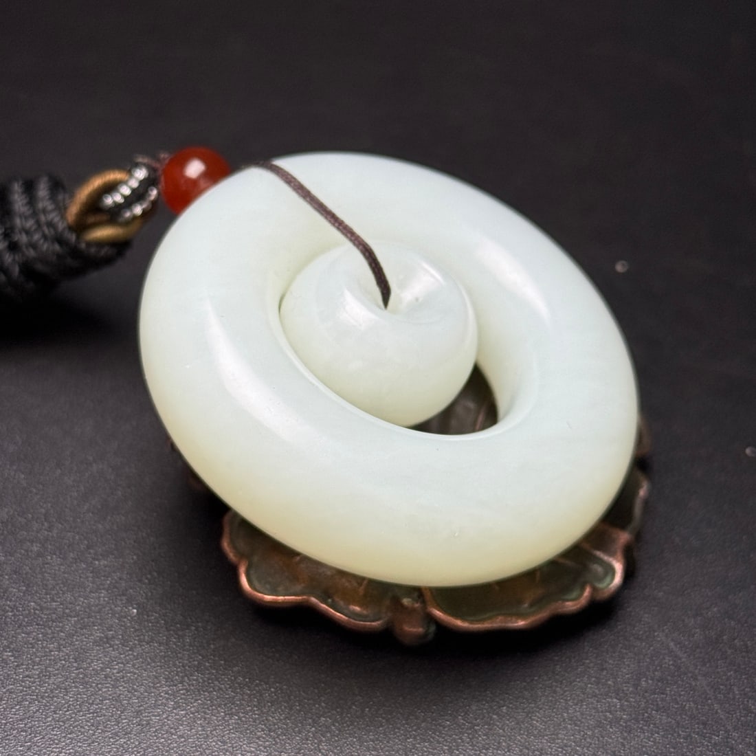 White Hetian Jade Lucky Pendant - 5