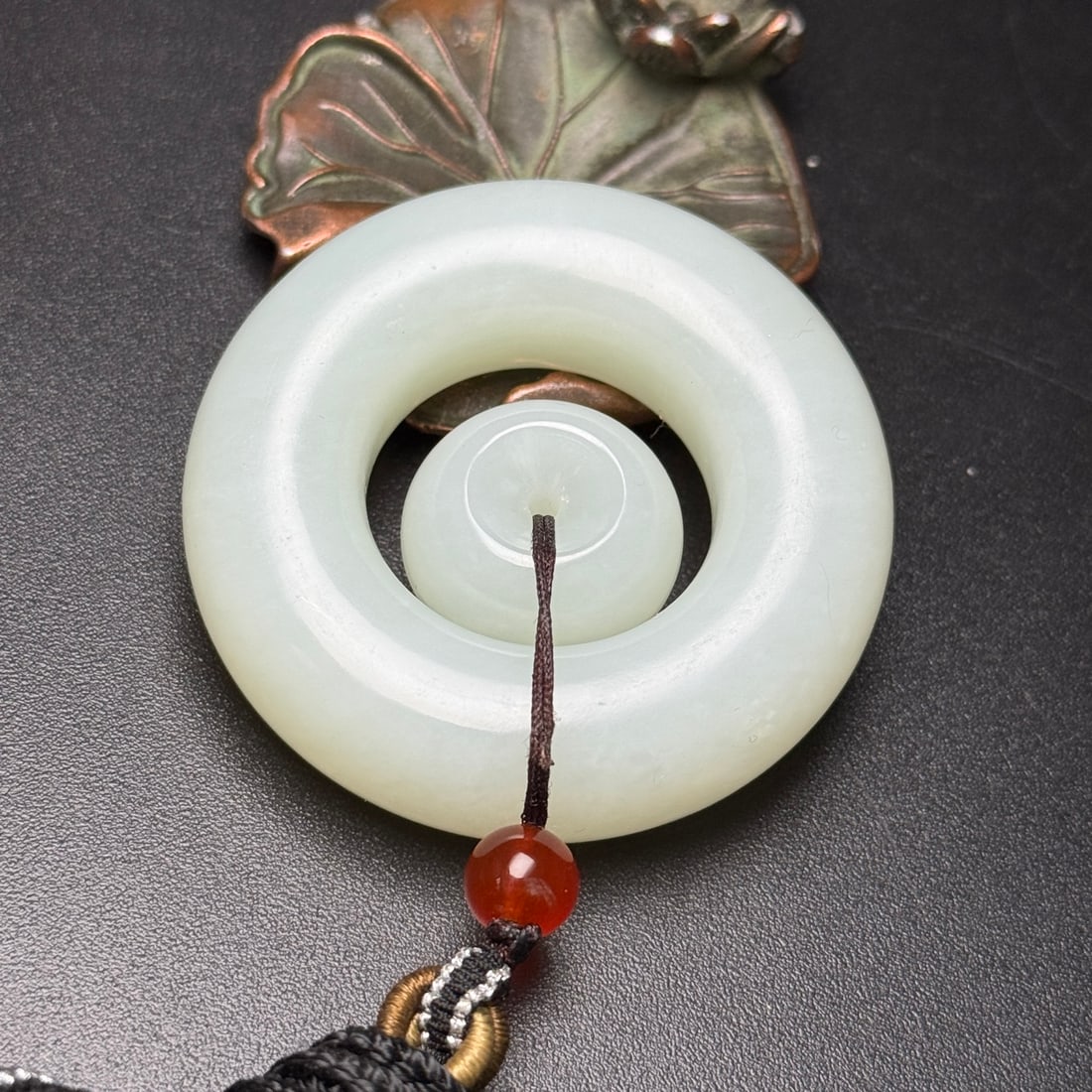 White Hetian Jade Lucky Pendant - 6