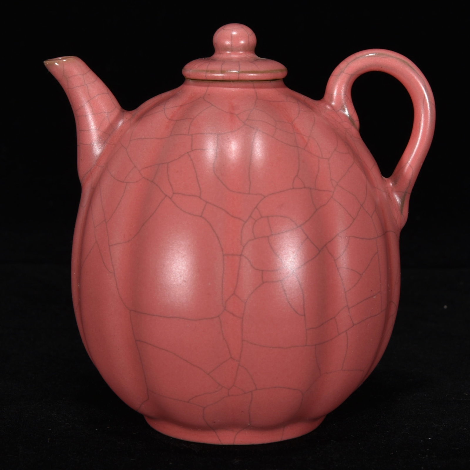 Old Ru Kiln Porcelain Teapot: Title: Old Ru Kiln Porcelain Teapot Origin: Chinese Date/Period: After1910 Materials: Porcelain Dimensions: 120x110(mm) 4.72x4.33(inches) Reserve: $399.00 Shipping: Domestic: Shipping rates are deter
