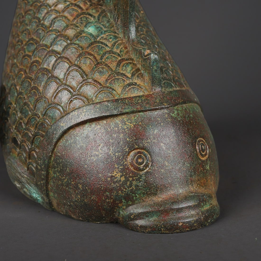 Vintage Bronze Fish Shape Vase - 5