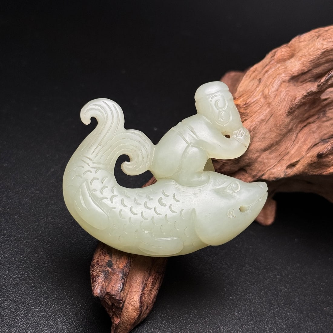 Vintage Hetian Jade Pendant - Fish - 3