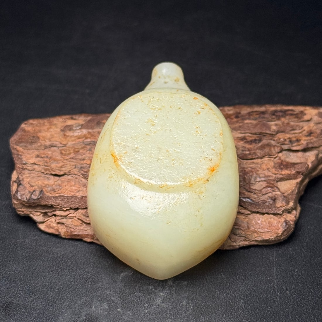 Old Hetian Jade Ox Brush Washer - 4