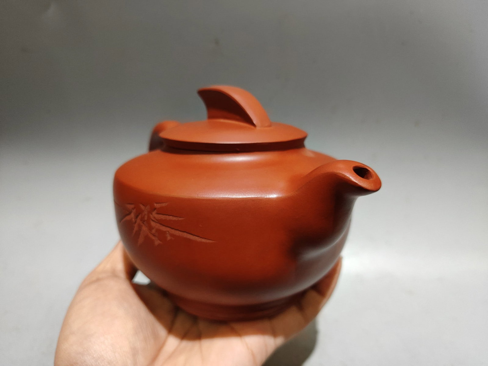 Yixing Zisha Clay Teapot w Artist Signed - 5
