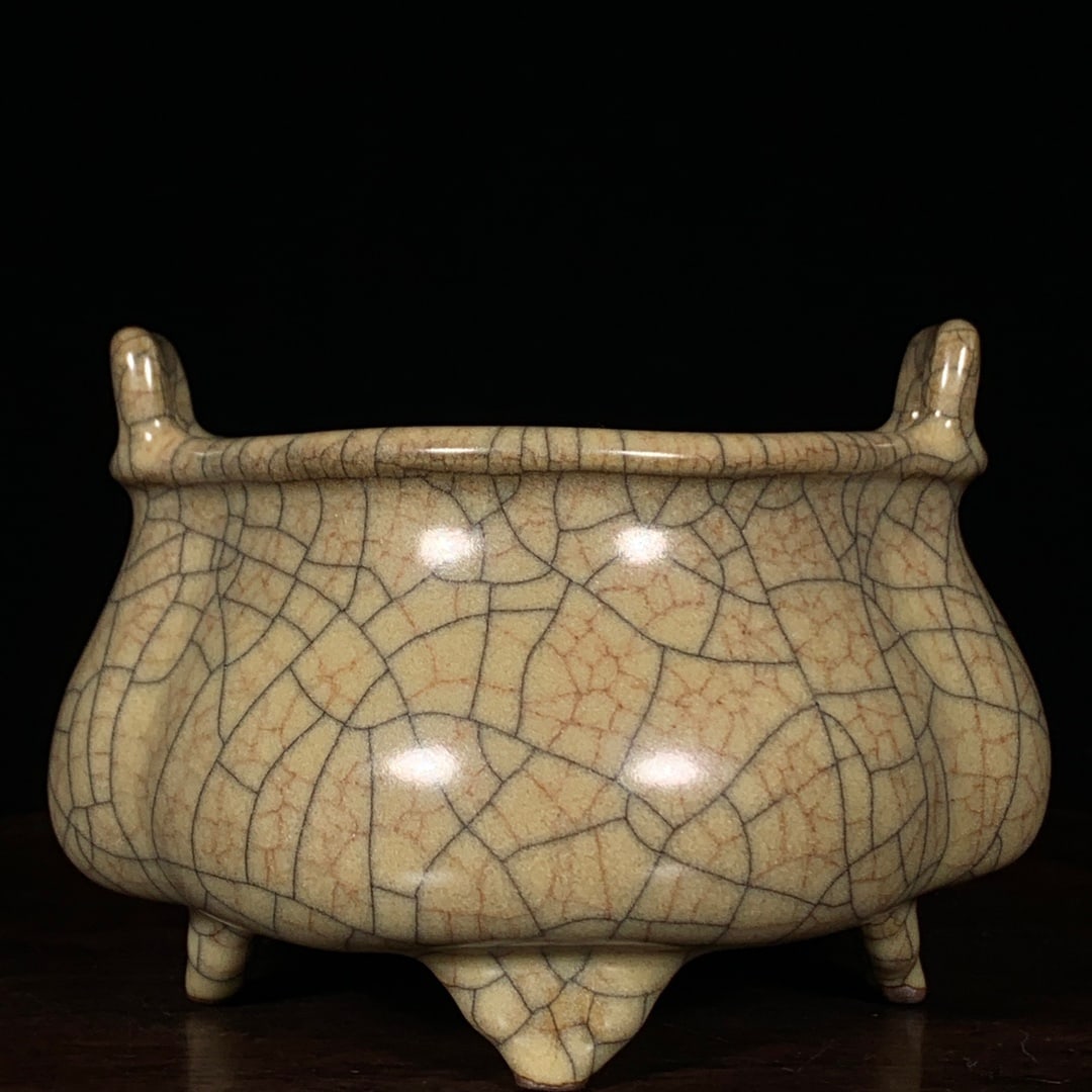 Ge Kiln Double Ear Porcelain Incense Burner - 3