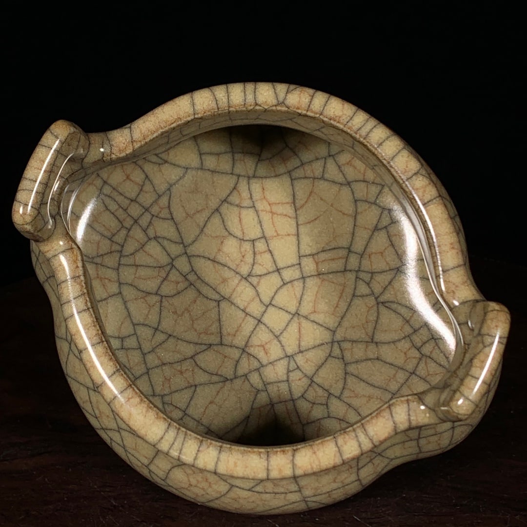 Ge Kiln Double Ear Porcelain Incense Burner - 5
