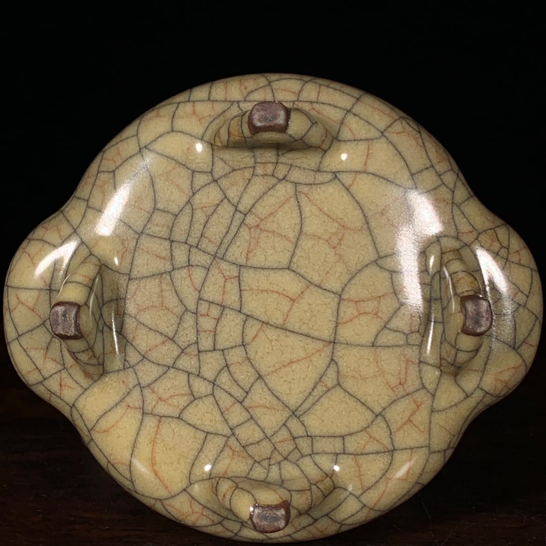 Ge Kiln Double Ear Porcelain Incense Burner - 8