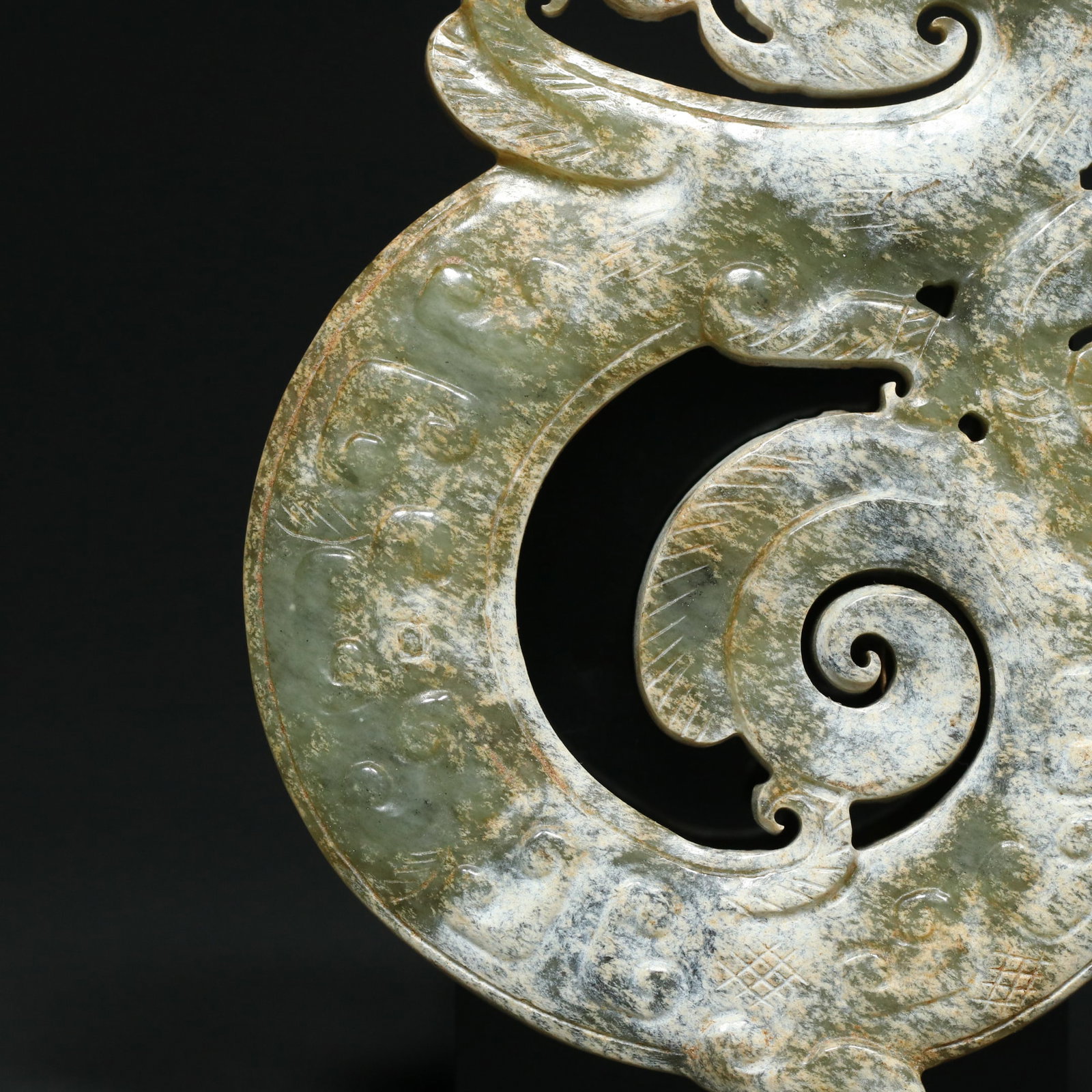 Vintage Hetian Jade Pendant - Dragon - 5