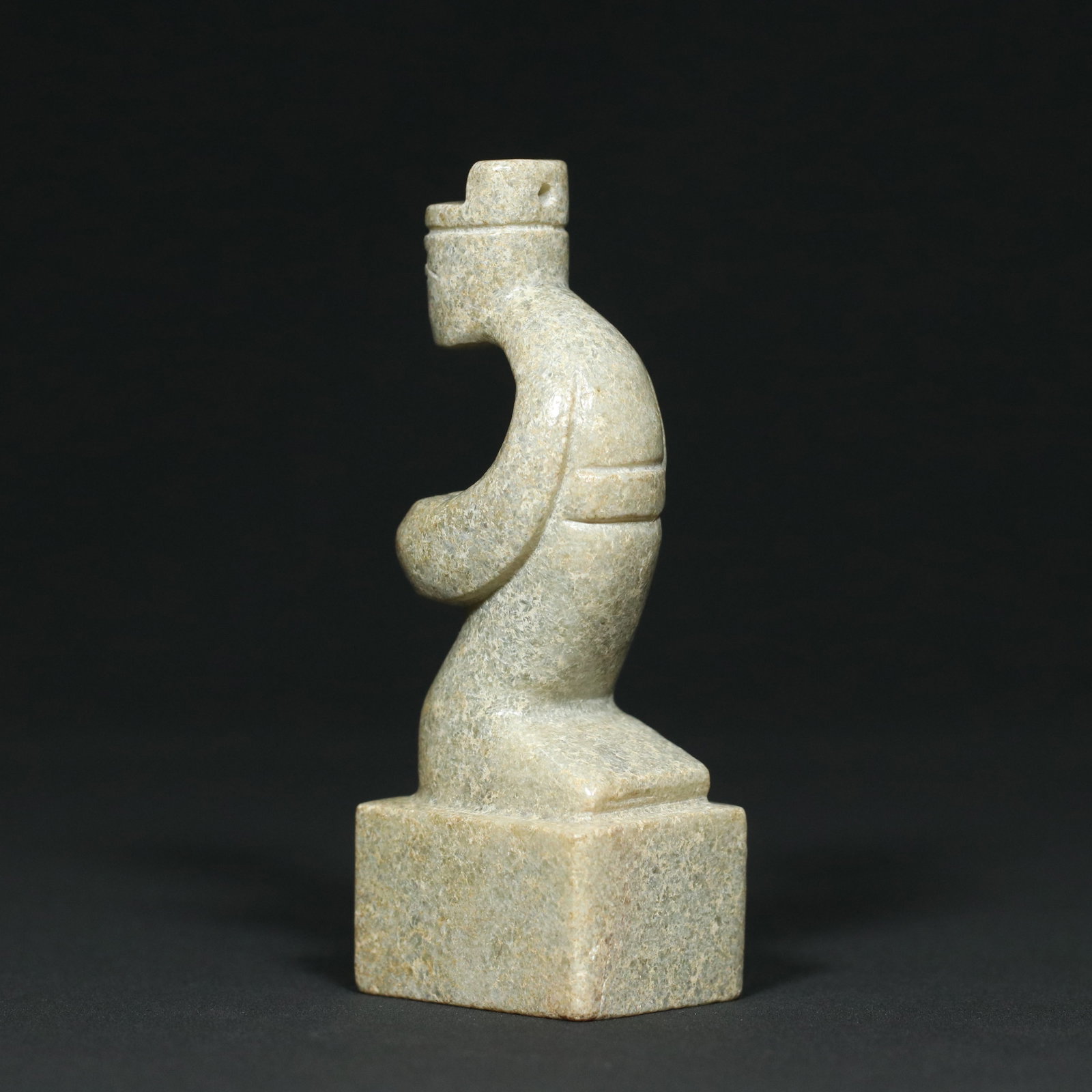 Old Hetian Jade Figure Seal - 5