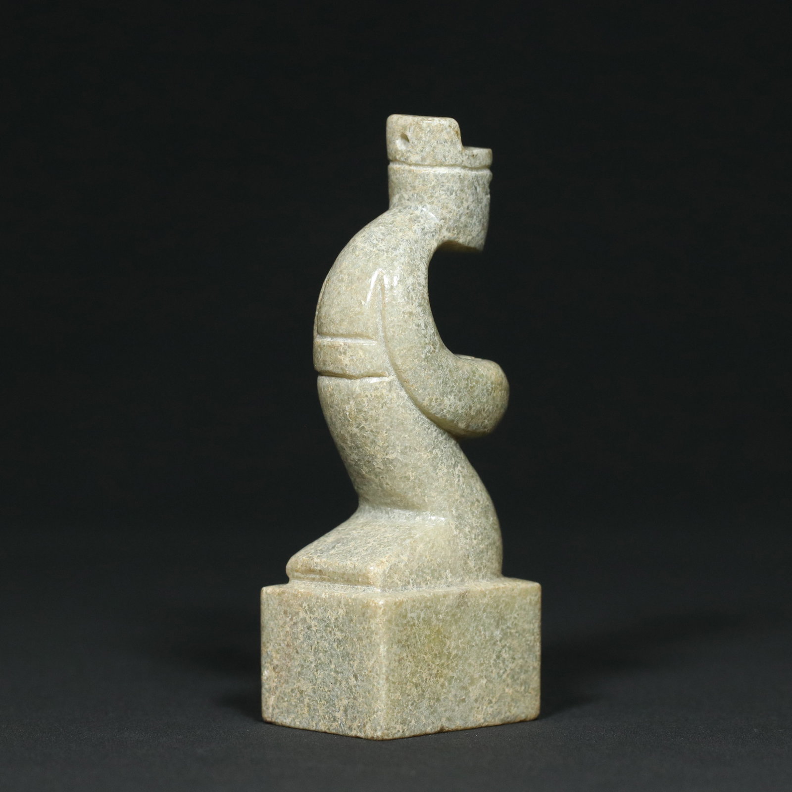 Old Hetian Jade Figure Seal - 6