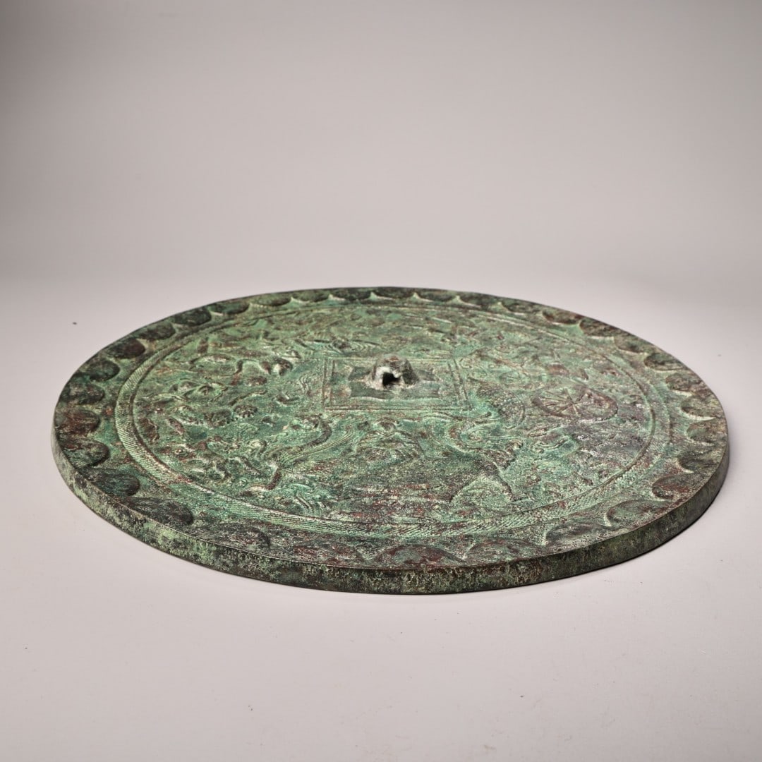 Vintage Bronze Mirror - 8