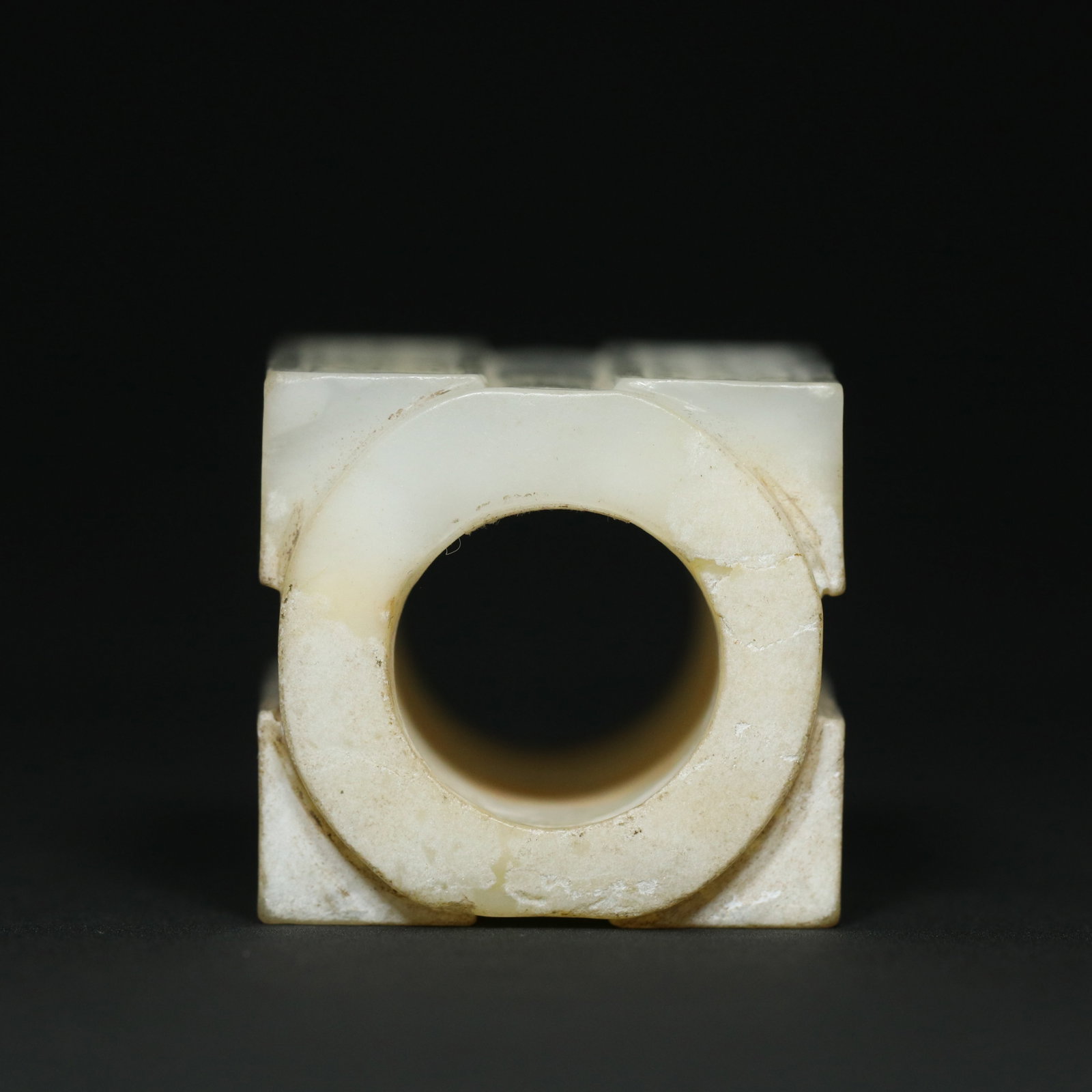 Vintage Hetian Jade Statue - Cong - 6