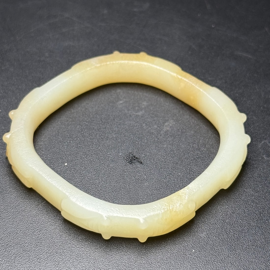 Inside Diameter 57mm Hetian Jade Cicada Bracelet Bangle - 7