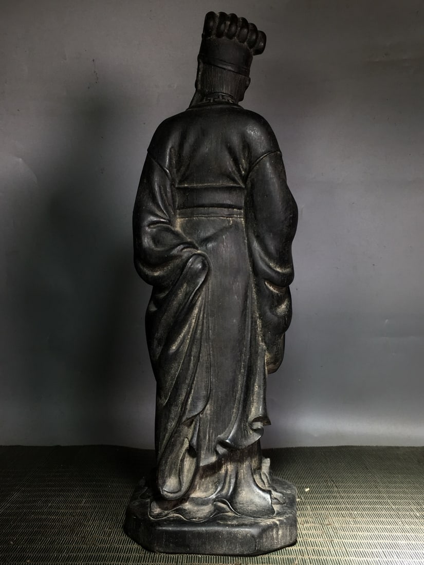 Vintage Ebony Sage Statue - 5