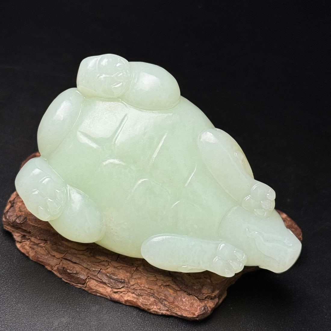 Hetian Jade Hand Carved Dragon Turtle Statue - 6