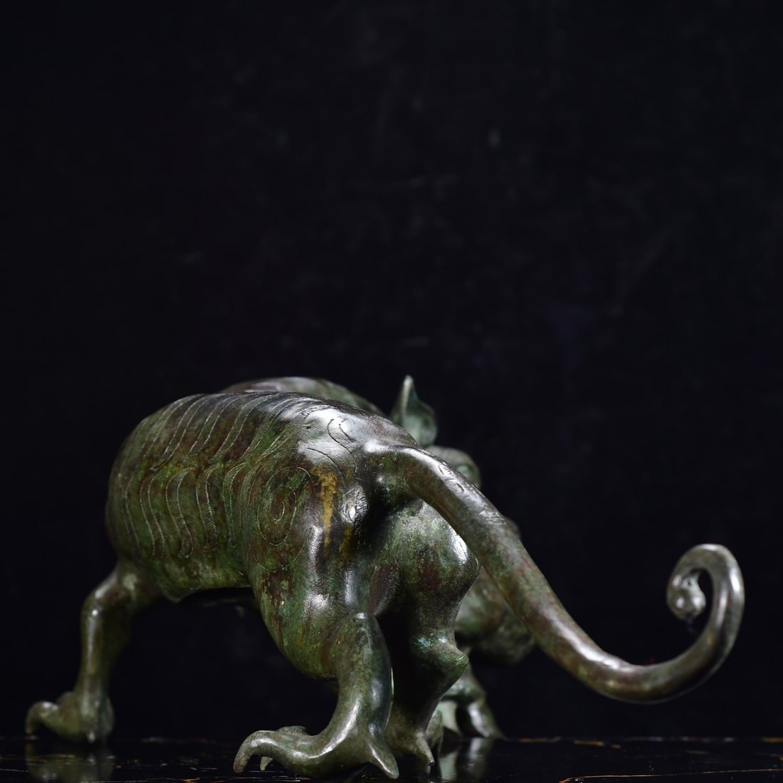 Vintage Bronze Tiger Sheep Statue - 4