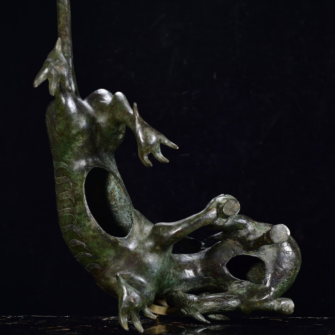 Vintage Bronze Tiger Sheep Statue - 9