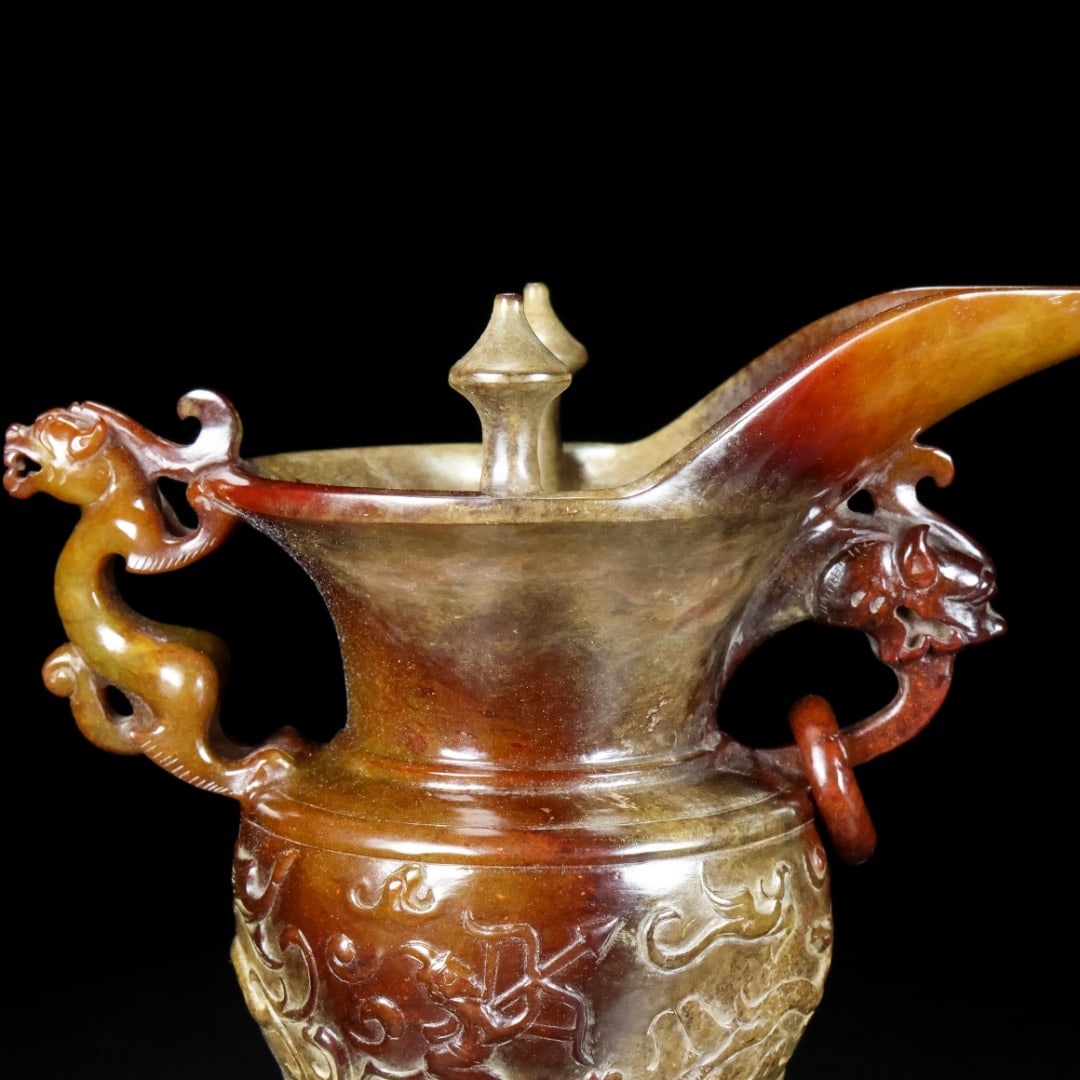 Old Hetian Jade Wine Cup - 2