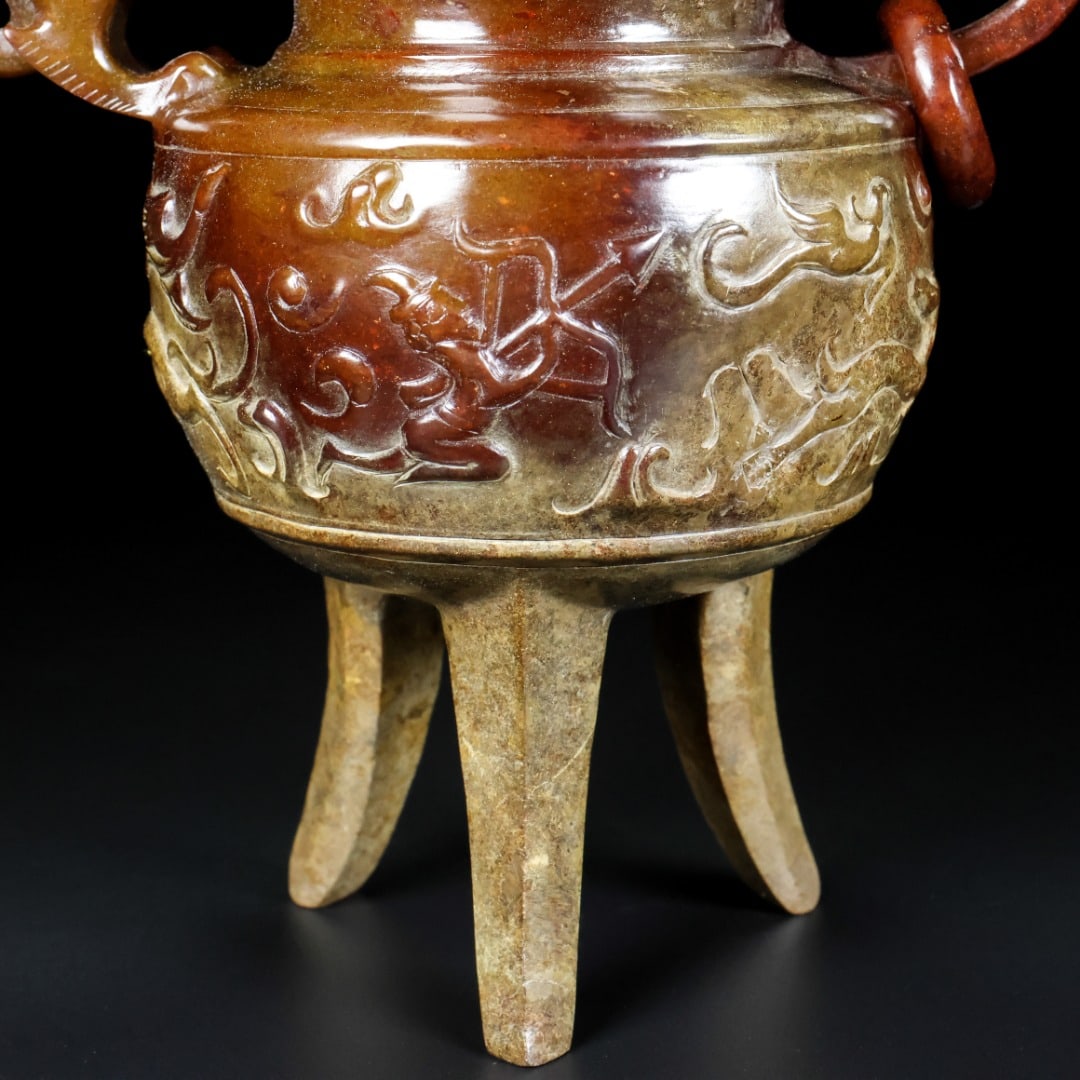 Old Hetian Jade Wine Cup - 3
