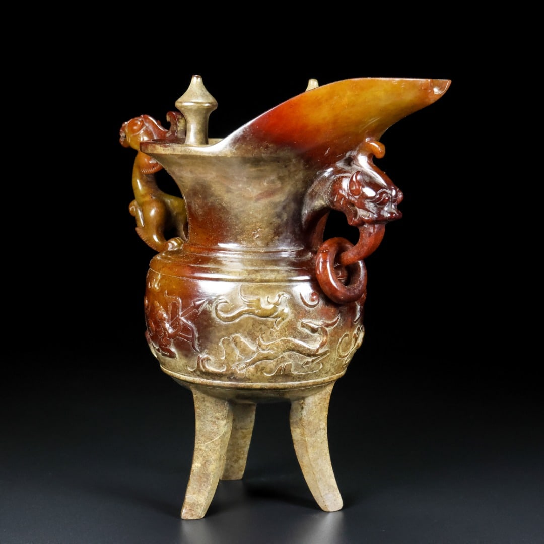 Old Hetian Jade Wine Cup - 5
