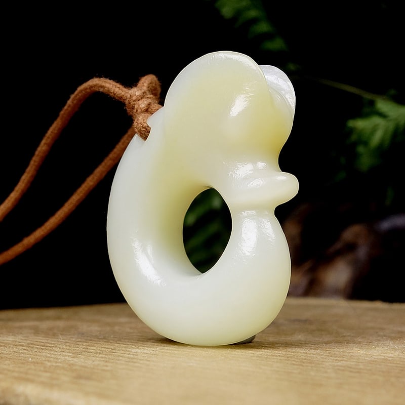 Hetian Jade Pendant - Dragon - 2