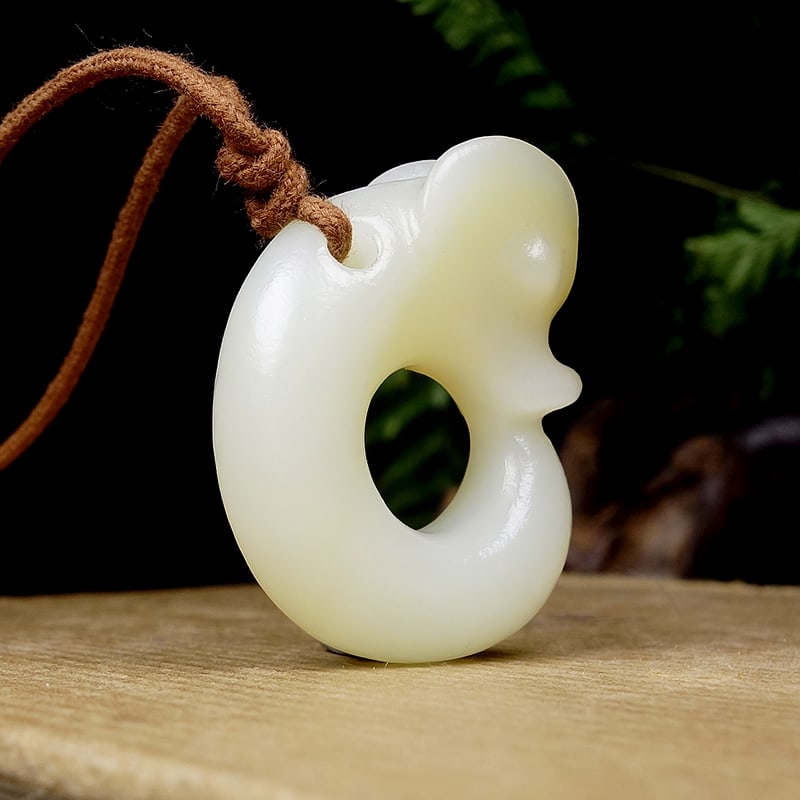 Hetian Jade Pendant - Dragon - 3
