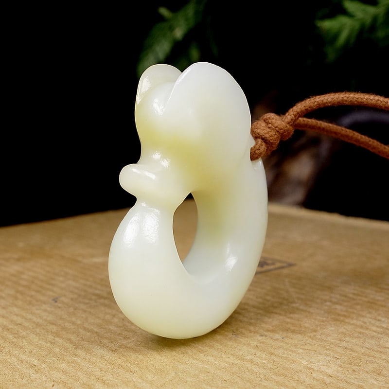 Hetian Jade Pendant - Dragon - 5