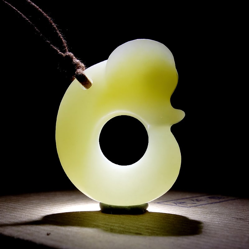 Hetian Jade Pendant - Dragon - 7
