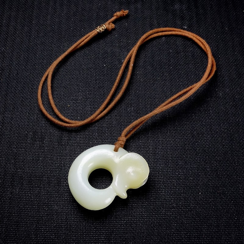 Hetian Jade Pendant - Dragon - 8