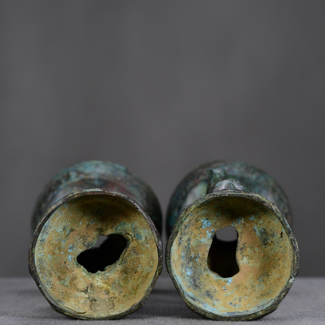 A Pair Bronze Figure Incense Burner - 9