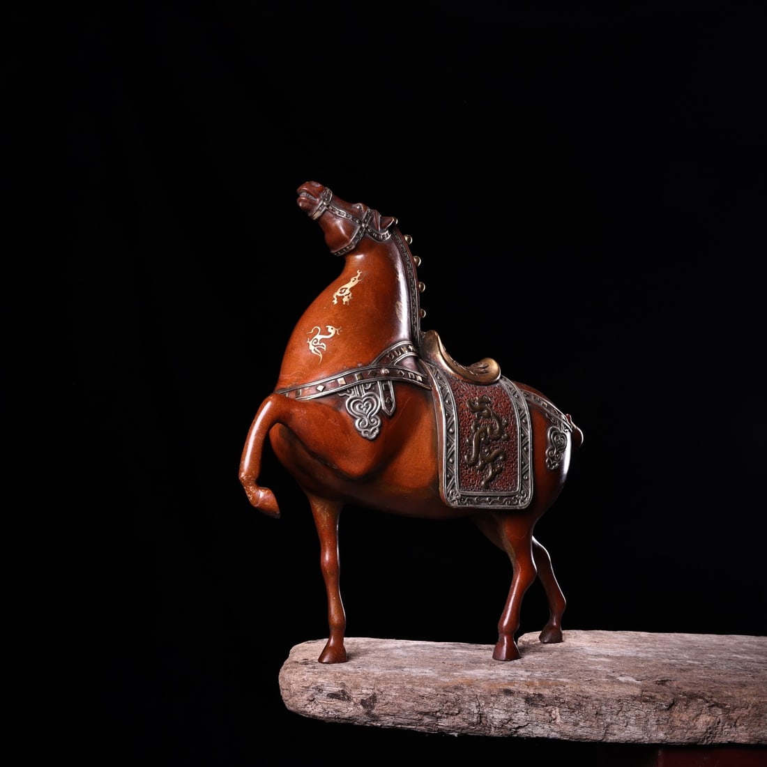 Vintage Red Copper Horse Statue - 2