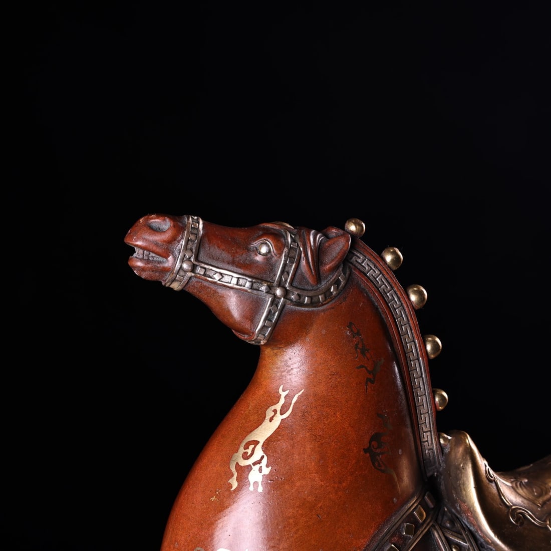 Vintage Red Copper Horse Statue - 5