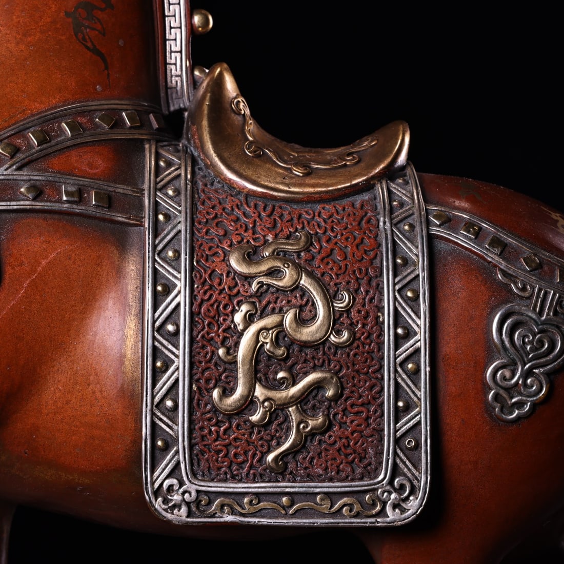 Vintage Red Copper Horse Statue - 7