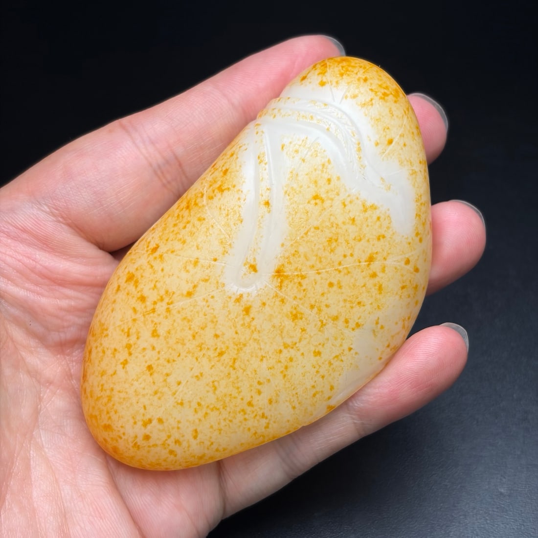 Hetian Jade Hand Carved Kid Statue - 9